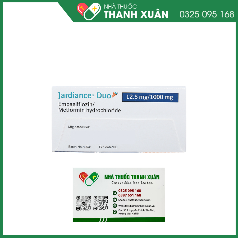 Jardiance Duo 12.5mg/1000mg trị đái tháo đường